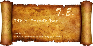 Tót Erzsébet névjegykártya