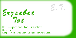 erzsebet tot business card